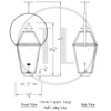 Classic Copper Lantern - Hanging With Bail (half yoke) - Pendant - Tower Lighting