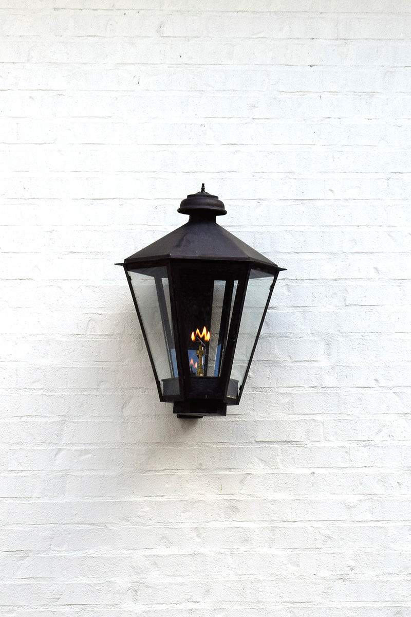 Braxton Copper Gas Lantern - Wall Mount– Tower Lighting