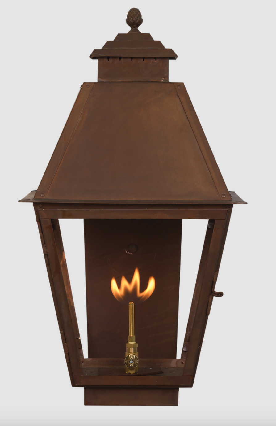 Nashville Copper Gas Lantern - Wall Mount– Tower Lighting